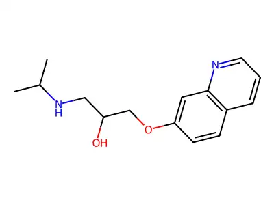 2-Propanol, 1-isopropylamino-3-(7-quinolyloxy)- structure