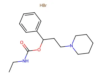 1-Propanol, 1-phenyl-3-piperidino-, ethylcarbamate, hydrobromide structure