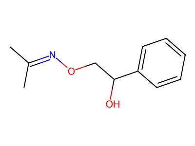 2-Propanone, (beta-hydroxyphenethyl)oxime structure