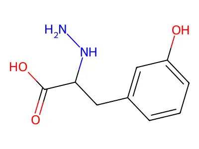 2-Hydrazinyl-3-(3-hydroxyphenyl)propanoic acid structure