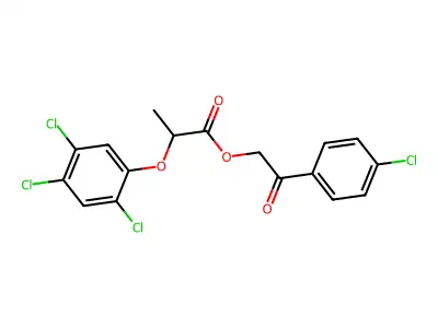 2-(4-Chlorophenyl)-2-oxoethyl 2-(2,4,5-trichlorophenoxy)propanoate structure