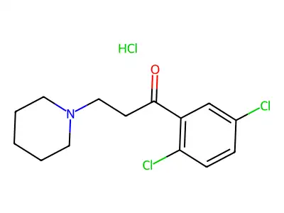 Propiophenone, 2',5'-dichloro-3-piperidino-, hydrochloride structure