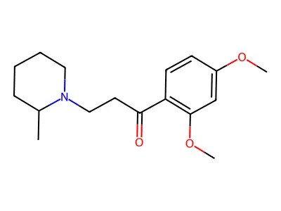 1-(2,4-Dimethoxyphenyl)-3-(2-methylpiperidin-1-yl)propan-1-one structure