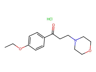 Propiophenone, 4'-ethoxy-3-morpholino-, hydrochloride structure