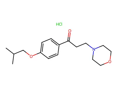 Propiophenone, 4'-isobutoxy-3-morpholino-, hydrochloride structure