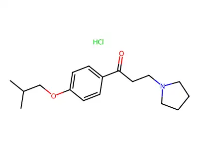 Propiophenone, 4'-isobutoxy-3-pyrrolidinyl-, hydrochloride structure