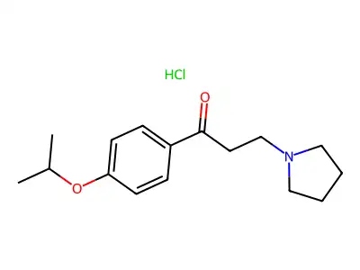 Propiophenone, 4'-isopropoxy-3-pyrrolidinyl-, hydrochloride structure