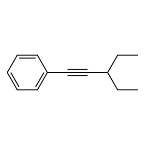 Benzene, (3-ethyl-1-pentynyl)- structure