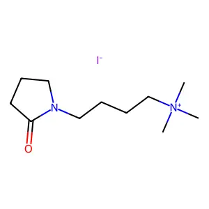 Ammonium, (4-(2-oxo-1-pyrrolidinyl)butyl)trimethyl-, iodide structure