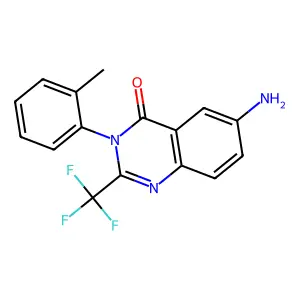 4(3H)-Quinazolinone, 6-amino-3-(o-tolyl)-2-(alpha,alpha,alpha-trifluoromethyl)- structure