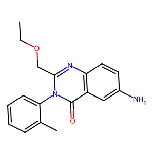 4(3H)-Quinazolinone, 6-amino-2-(ethoxymethyl)-3-(2-methylphenyl)- structure