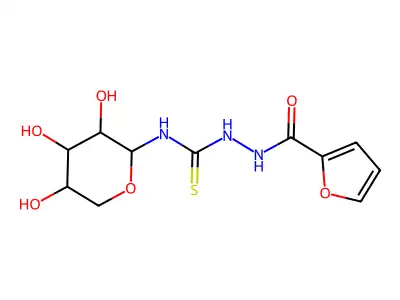 1-(Furan-2-carbonylamino)-3-(3,4,5-trihydroxyoxan-2-yl)thiourea structure