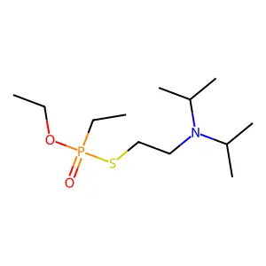 O-Ethyl S-2-diisopropylaminoethyl ethylphosphonothiolate structure