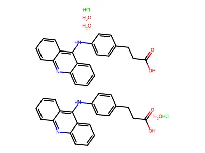 Propionic acid, 3-(p-(9-acridinylamino)phenyl)-, hydrochloride, sesquihydrate structure