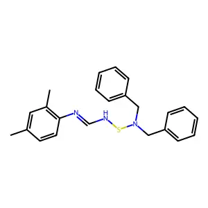Formamidine, N-((dibenzylamino)thio)-N'-(2,4-xylyl)- structure