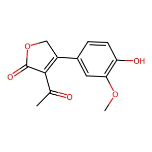 2(5H)-Furanone, 3-acetyl-4-(4-hydroxy-3-methoxyphenyl)- structure