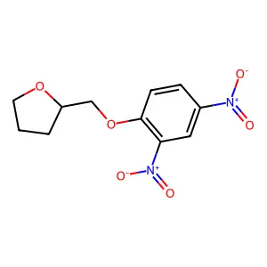Furan, tetrahydro-2-(2,4-dinitrophenoxymethyl)- structure