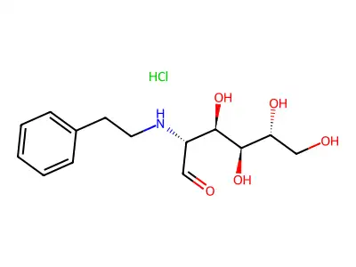 Glucose, 2-deoxy-2-phenethylamino-, D-(+)- structure