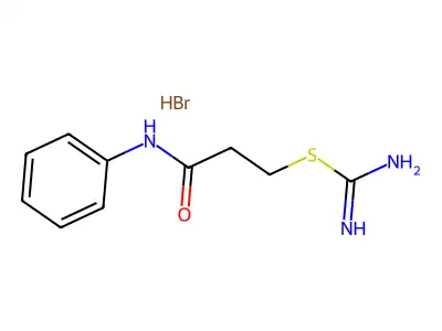 Pseudourea, 2-(2-carbaniloylethyl)-2-thio-, hydrobromide structure