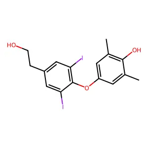 4-(4-Hydroxy-3,5-xylyloxy)-3,5-diiodophenethyl alcohol structure