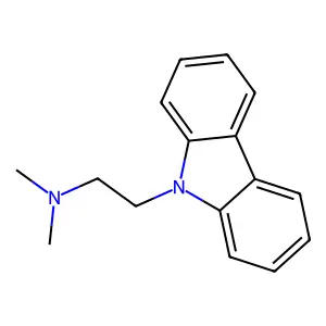 9-(beta-Dimethylaminoethyl)carbazole structure