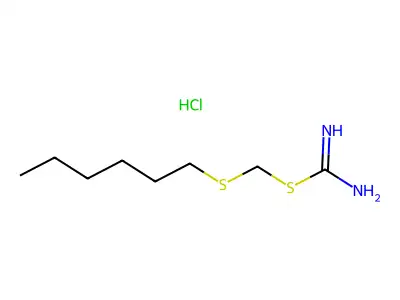 Pseudourea, 2-(hexylthiomethyl)-2-thio-, hydrochloride structure