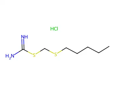 Pseudourea, 2-(pentylthiomethyl)-2-thio-, hydrochloride structure