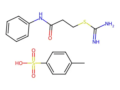 Pseudourea, 2-(2-phenylcarbamoylethyl)-2-thio-, p-toluenesulfonate structure