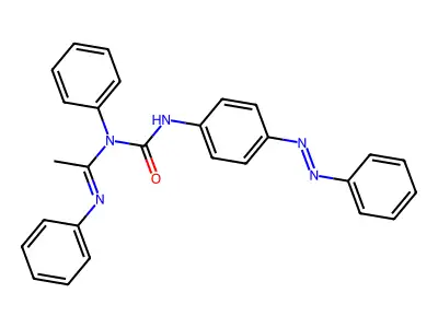 Urea, 1-phenyl-3-(p-phenylazophenyl)-1-(1-(phenylimino)ethyl)- structure