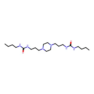 N,N''-(1,4-Piperazinediyldi-3,1-propanediyl)dibutylurea structure