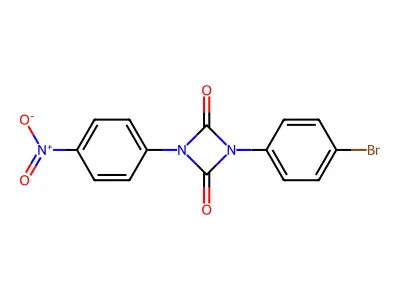 2,4-Uretidinedione, 1-(p-bromophenyl)-3-(p-nitrophenyl)- structure