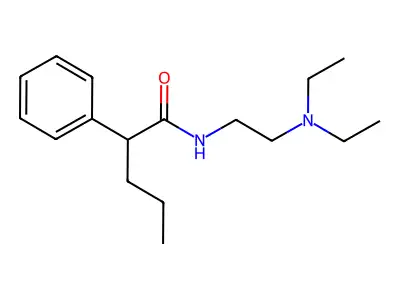 Valeramide, N-(2-(diethylamino)ethyl)-2-phenyl- structure