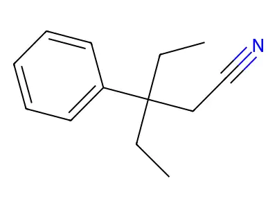 Valeronitrile, 3-ethyl-3-phenyl- structure