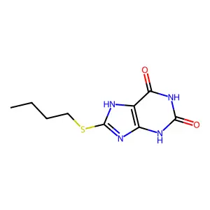8-(Butylthio)xanthine structure