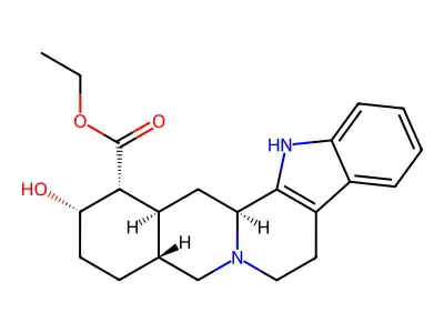 Ethyl 17-hydroxyyohimban-16-carboxylate structure