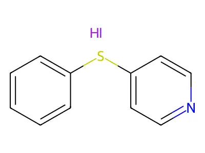 Pyridine, 4-(phenylthio)-, hydriodide structure