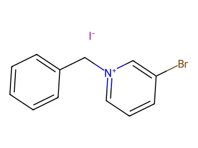 1-Benzyl-3-bromopyridin-1-ium iodide structure