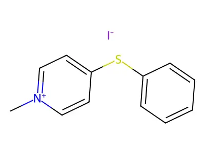 Pyridinium, 1-methyl-4-(phenylthio)-, iodide structure