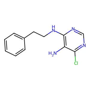Pyrimidine, 5-amino-6-chloro-4-(phenethylamino)- structure