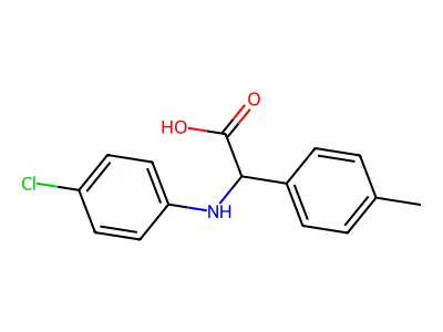 (4-Chloro-phenylamino)-p-tolyl-acetic acid structure