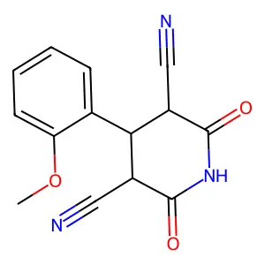 4-(2-Methoxyphenyl)-2,6-dioxo-3,5-piperidinedicarbonitrile structure