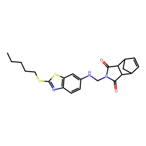 2-[(2-pentylsulfanyl-benzothiazol-6-ylamino)-methyl]-3a,4,7, structure