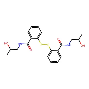 2,2'-二硫代双(N-2-羟丙基苯甲酰胺) structure