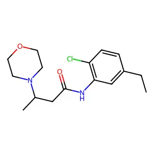 N-(2-Chloro-5-ethylphenyl)-3-(morpholin-4-yl)butanimidic acid structure