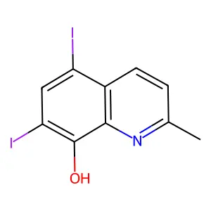 5,7-Diiodo-8-hydroxy-2-methylquinoline structure