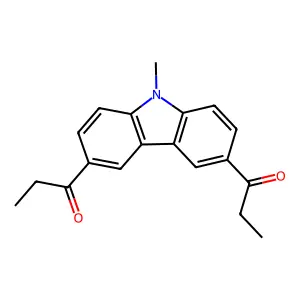 1-(9-Methyl-6-propanoylcarbazol-3-yl)propan-1-one structure