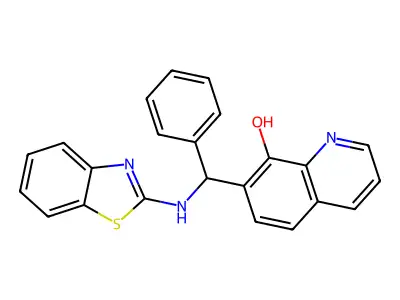 8-Quinolinol, 7-(alpha-2-benzothiazolylaminobenzyl)- structure