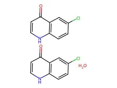 4-Quinolinol, 6-chloro-, hemihydrate structure