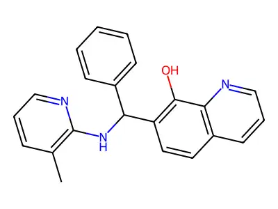 8-Quinolinol, 7-(alpha-(3-methyl-2-pyridylamino)benzyl)- structure