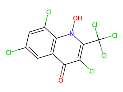 3,6,8-Trichloro-1-hydroxy-2-(trichloromethyl)quinolin-4(1H)-one structure